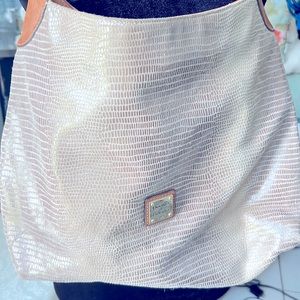 Dooney & Burke embossed snakeskin shoulder bag-add some sparkle to your holiday